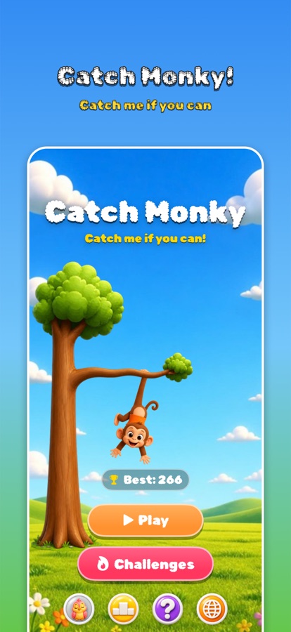 Catch Monky main screen