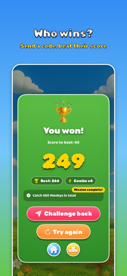 Friend challenge won